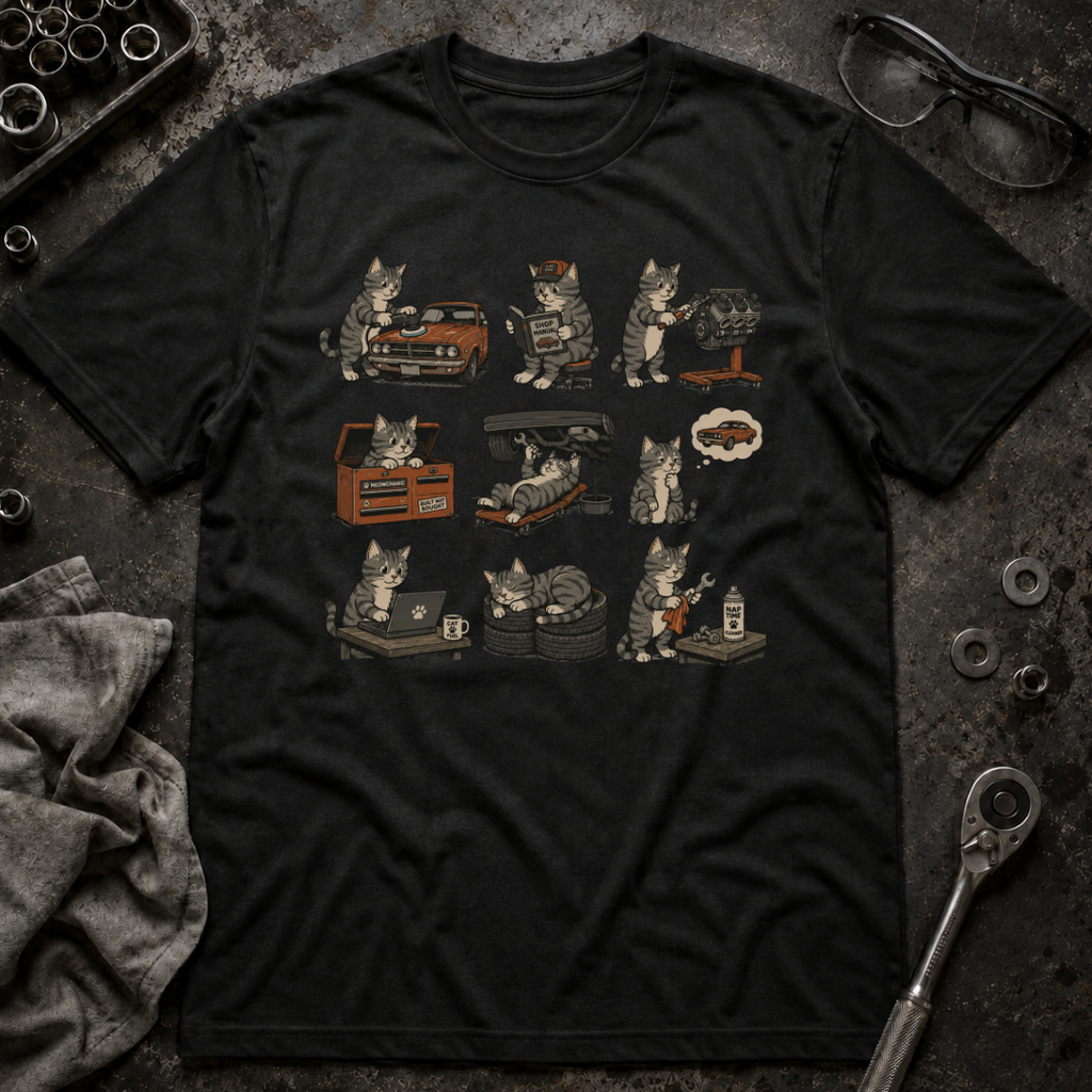 Mechanic Cat T-Shirt