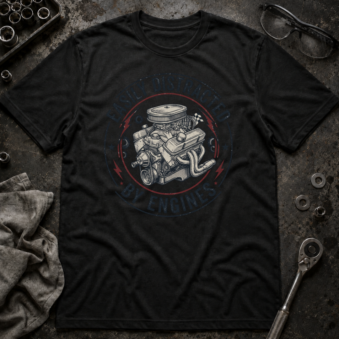 Distracted by Engines T-Shirt