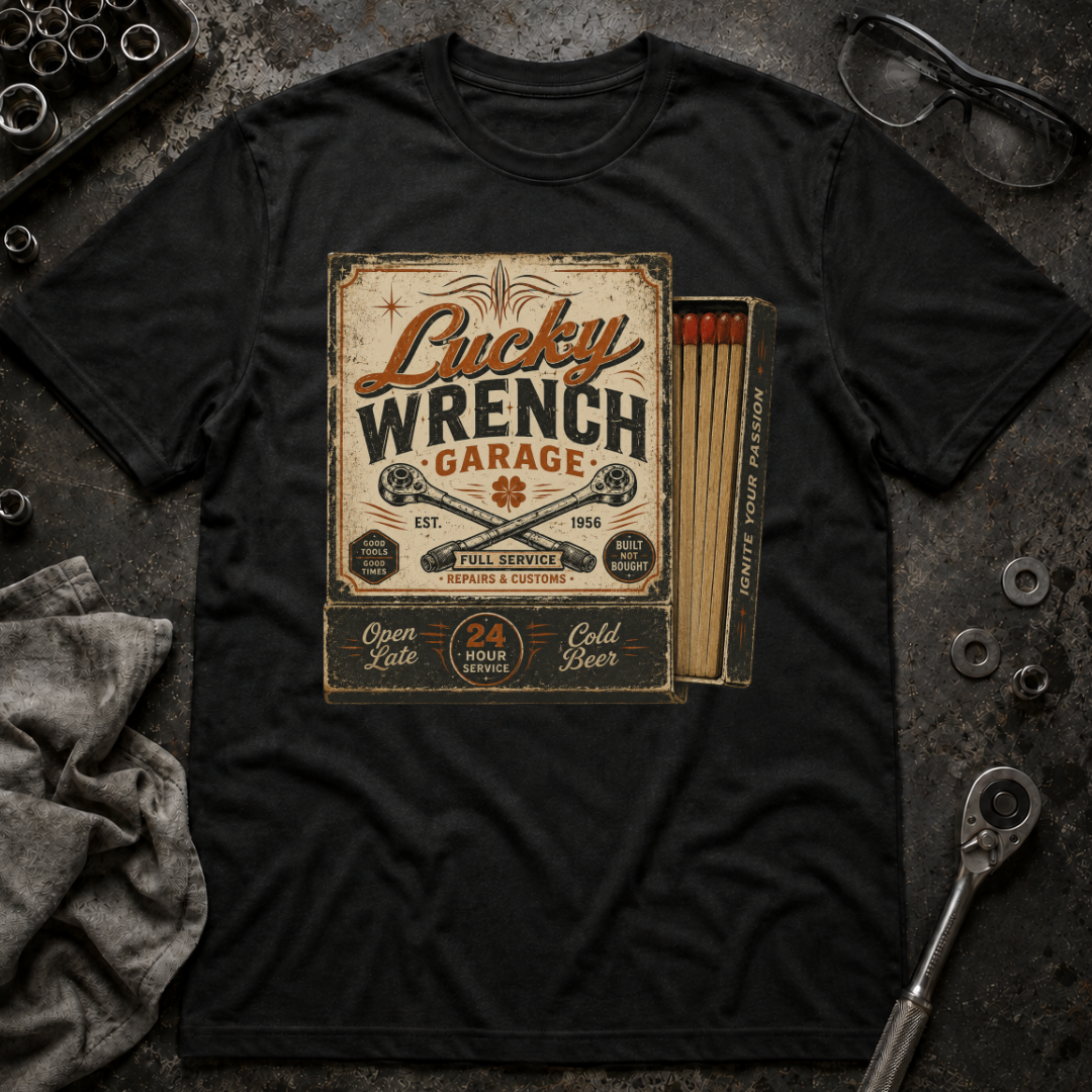 Lucky Wrench Garage T-Shirt