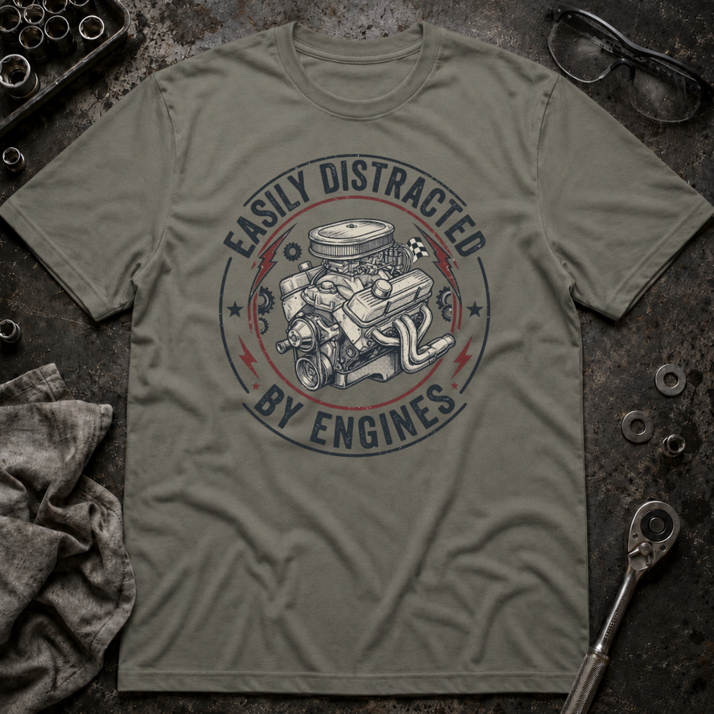 Distracted by Engines T-Shirt