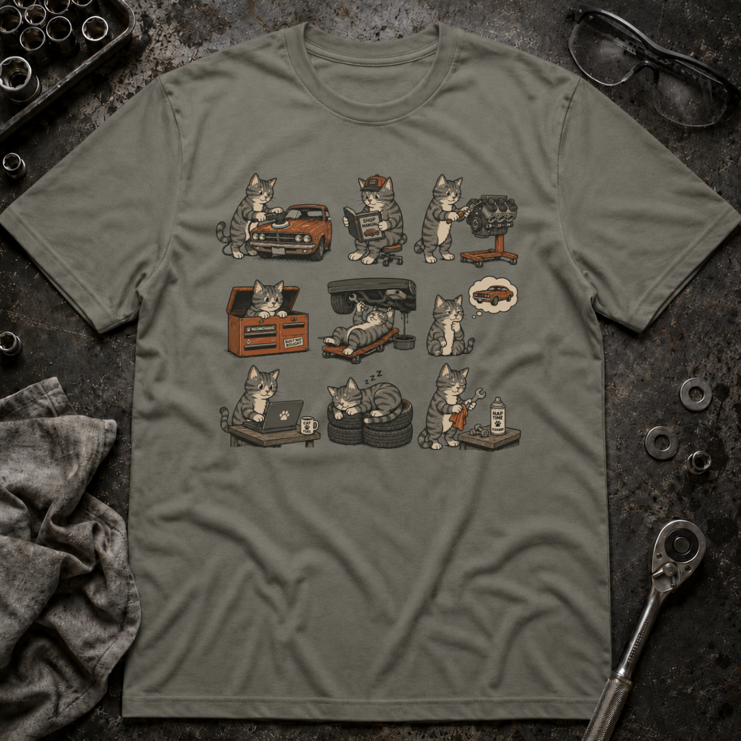 Mechanic Cat T-Shirt