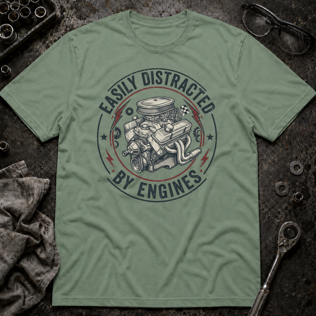 Distracted by Engines T-Shirt