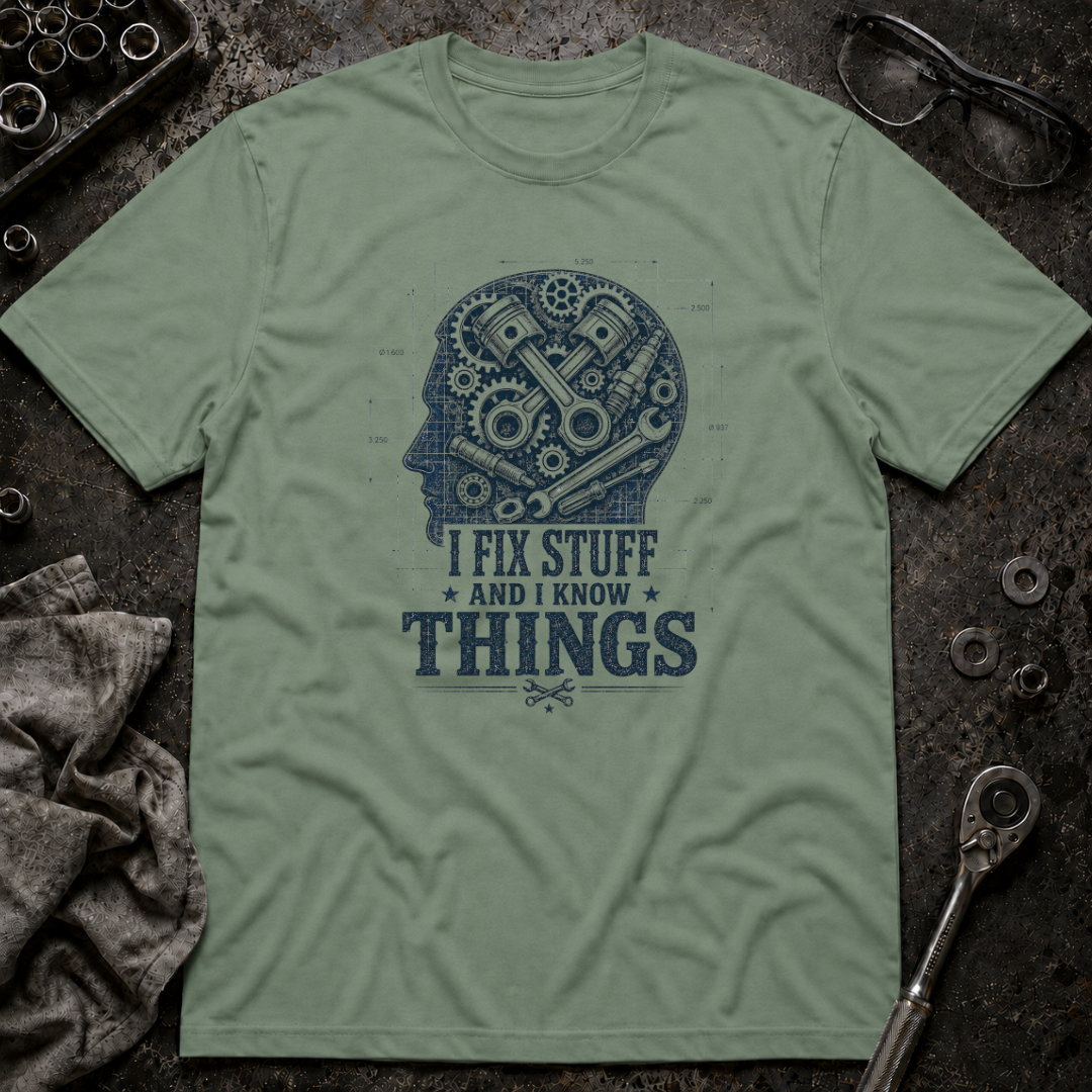 I Know Things Blueprint T-Shirt